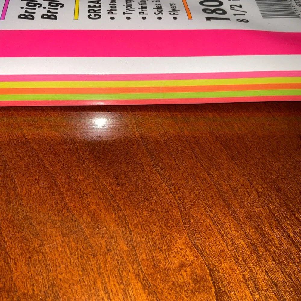 Printing, copy paper, Bright colors, Pen-Tab brand, 180 sheets, 8 1/2” x 11” USA